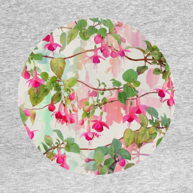 Rainbow Fuchsia Floral Pattern by micklyn